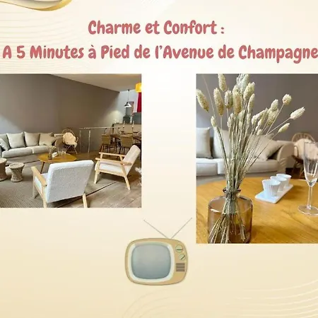 Daire Chic 4 Personnes Hypercentre 5 Minutes Avenue De Champagne